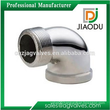 Custom Made chrome plated High efficiency Bathroom flanged brass fittings connector 2 (two)way elbow pipe fittings 90 degree